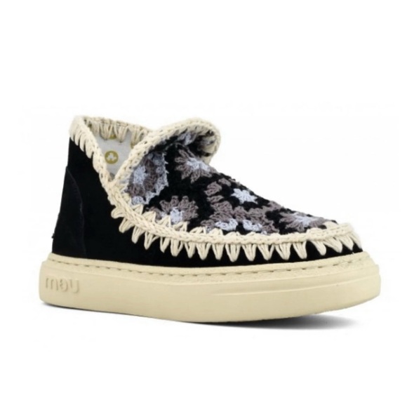 MOU WOMEN'S BOLD ESKIMO SNEAKER WITH CROCHET UPPER size 37 - Picture 1 of 8